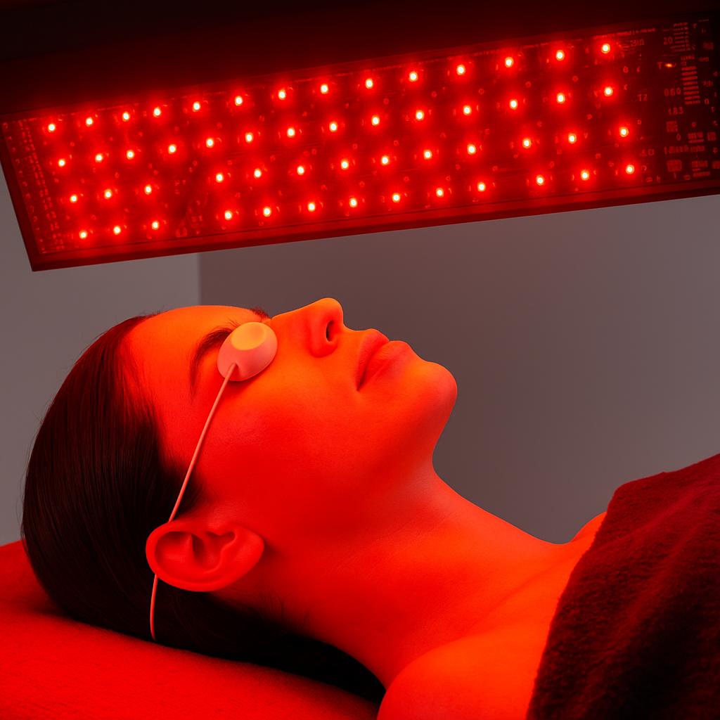 Lumière rouge cheveux 