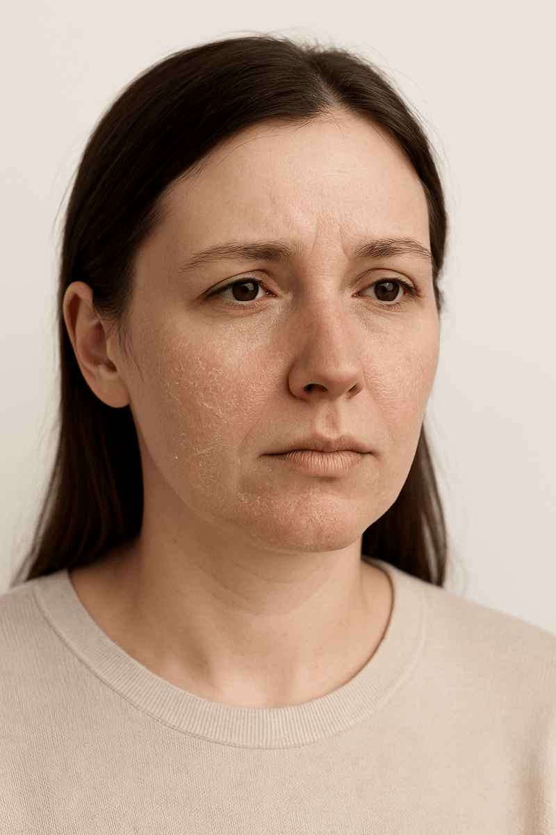 femme avec la peau seche 