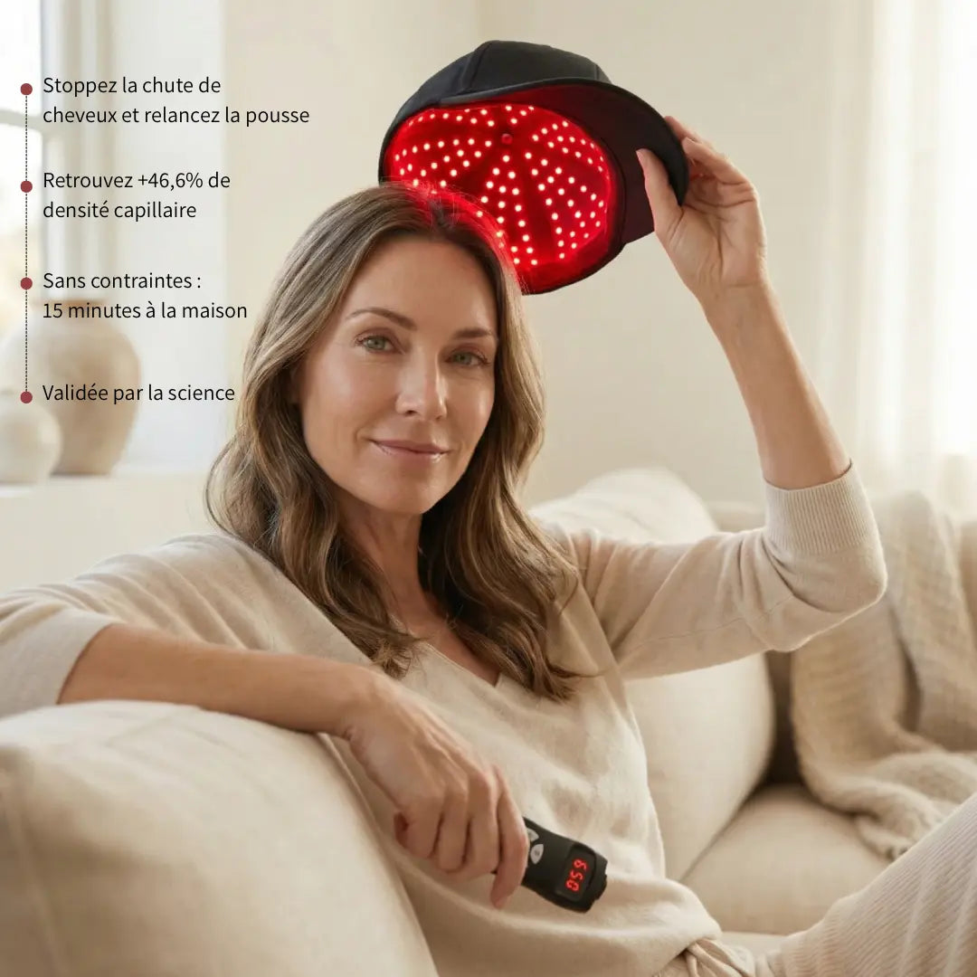 Casquette LED Douciane - Anti-chute et repousse cheveux