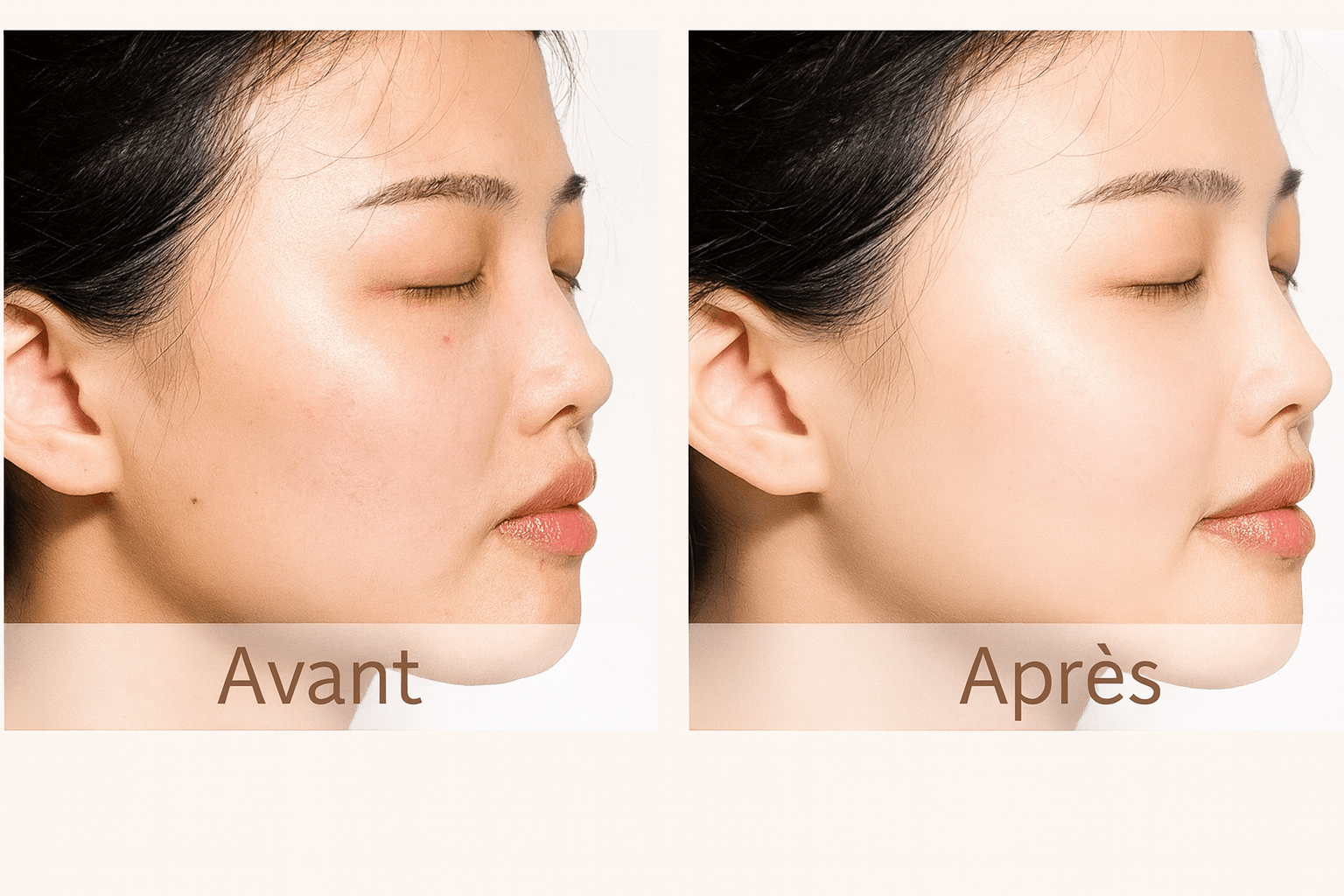 Avant après sérum Sakura Douciane 