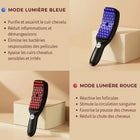 Brosse à cheveux à lumière LED - Stimuler la repousse des cheveux