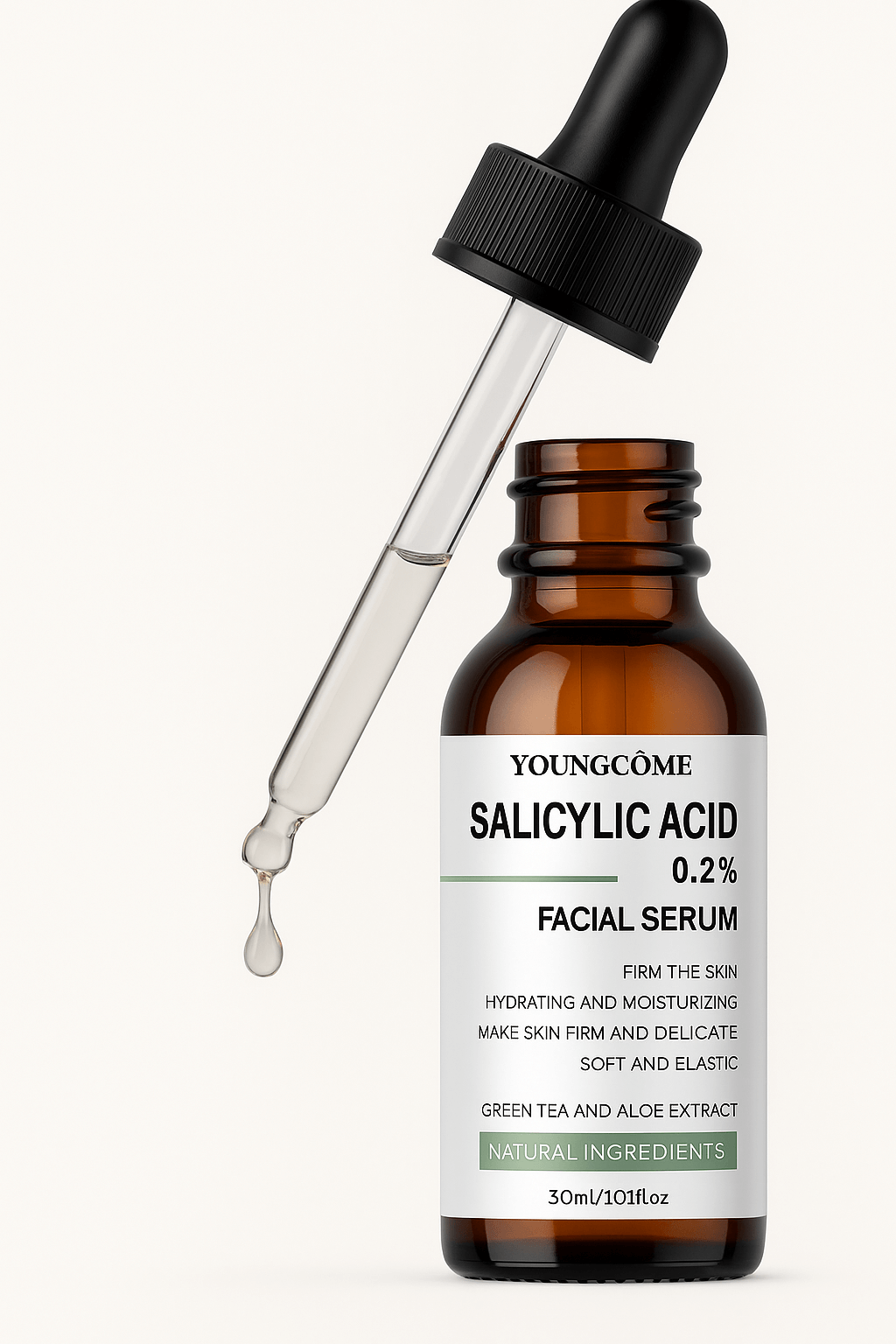 le serum avec la pipette sortie pour voir la texture du serum