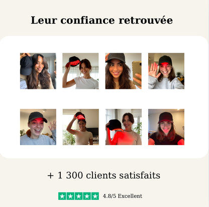 Casquette LED Douciane - Anti-chute et repousse cheveux