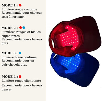 Casquette LED Douciane - Anti-chute et repousse cheveux