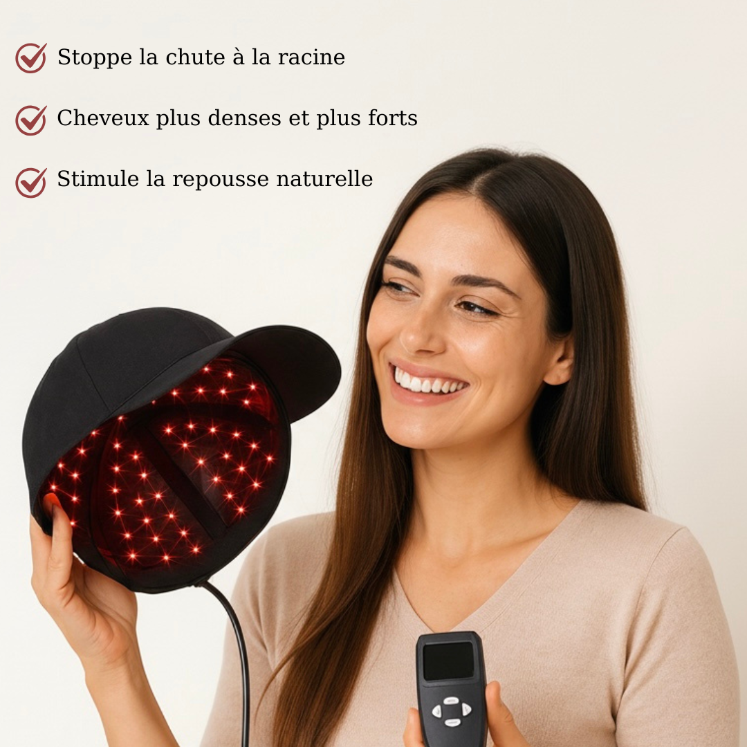 Casquette LED Douciane - Anti-chute et repousse cheveux