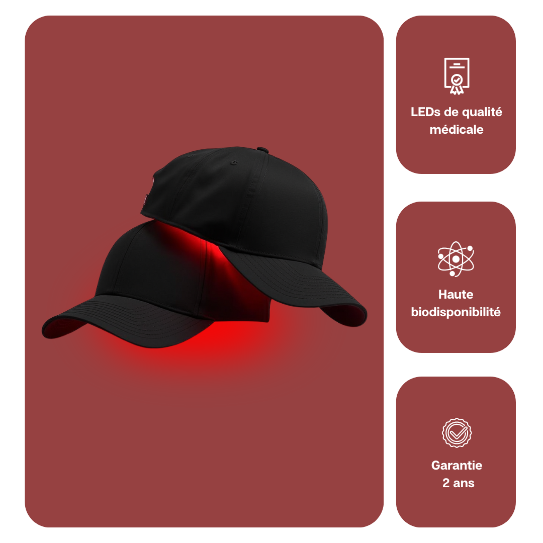 Casquette LED Douciane - Anti-chute et repousse cheveux