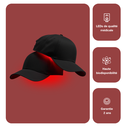 Casquette LED Douciane - Anti-chute et repousse cheveux