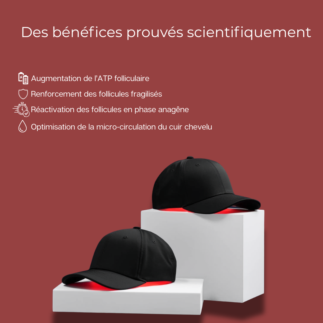 Casquette LED Douciane - Anti-chute et repousse cheveux