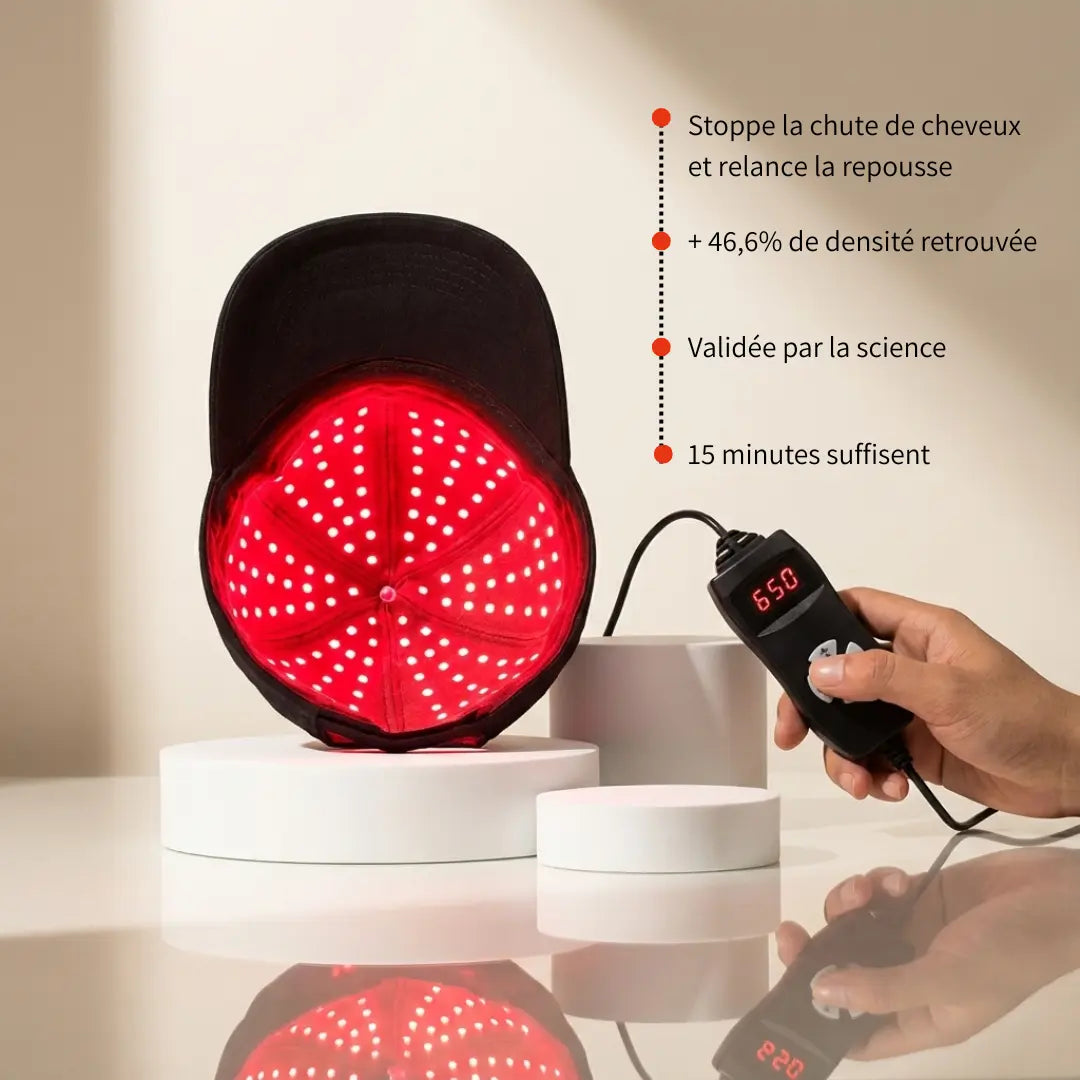 Casquette LED Douciane - Anti-chute et repousse cheveux