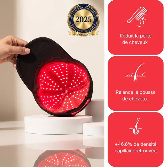 Casquette LED Douciane - Anti-chute et repousse cheveux