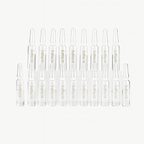 Ampoules of anti-aging serum in a clear packaging designed for intensive hydration and skin regeneration.