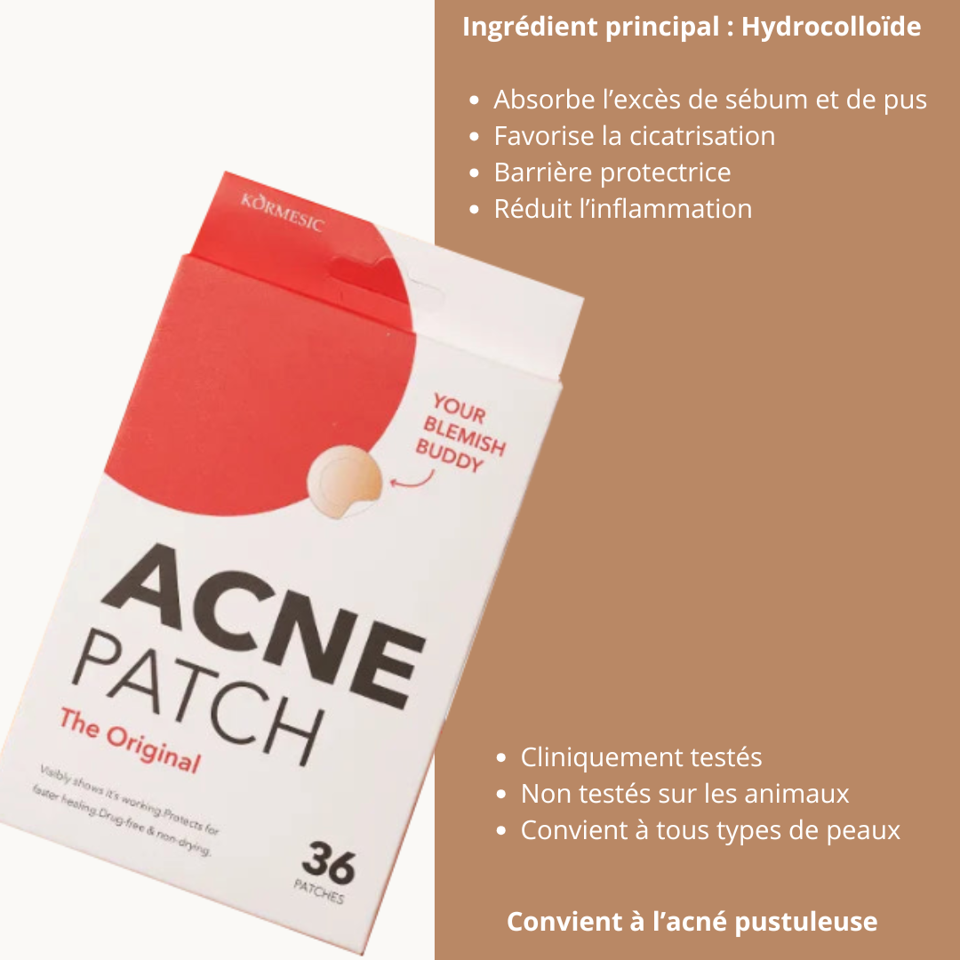 Patch Anti-Acné Hydrocolloïde – Pour tous types d'imperfections