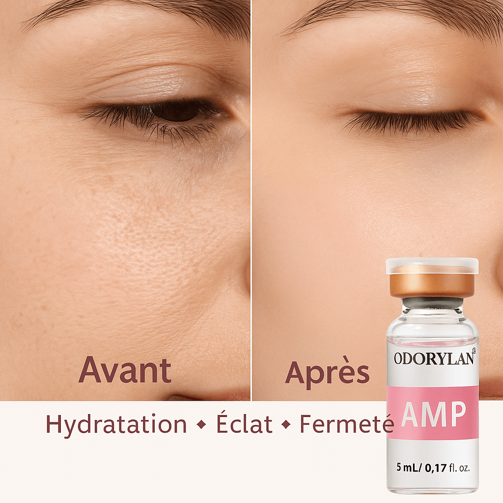 avant après utilisation ampoule acide hyaluronique