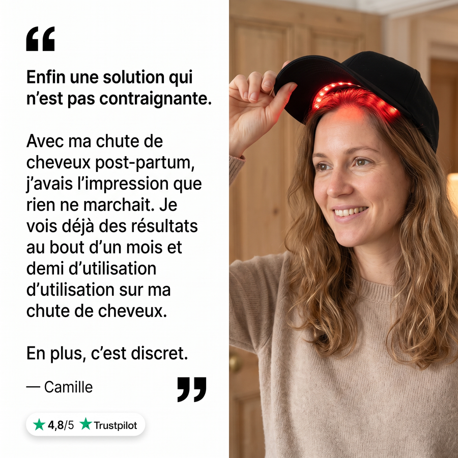 Post partum - Casquette LED Douciane - Anti-chute et repousse cheveux