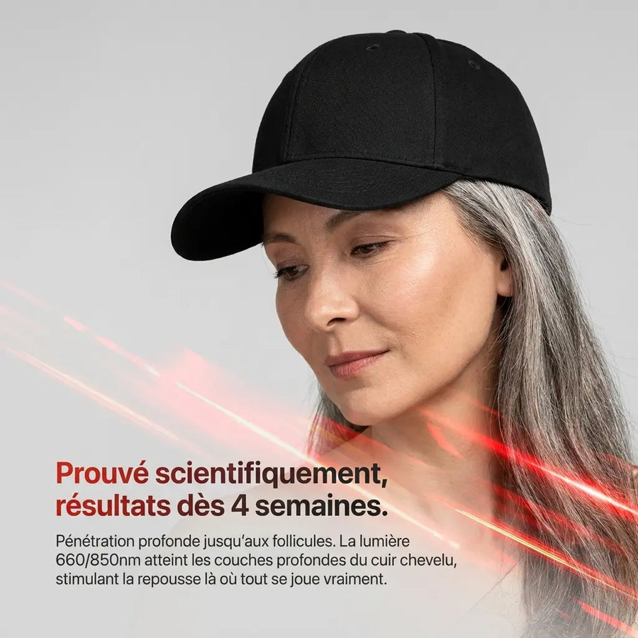 Casquette LED Douciane - Anti-chute et repousse cheveux