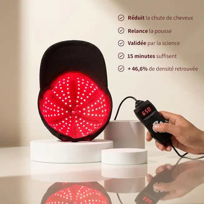 Casquette LED Douciane - Anti-chute et repousse cheveux